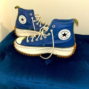 Women’s Converse Run Star Hike High Leather Navy and Green